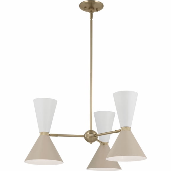 52565CPZGRG-Kichler Lighting-Phix - 6 Light Chandelier-13.5 Inches Tall and 30.75 Inches Wide-Champagne Bronze/Grey/White Finish