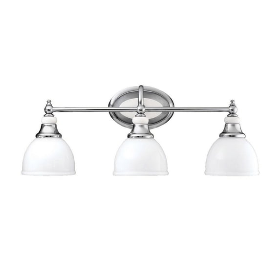 Kichler Lighting - Pocelona - Three Light Bath Fixture Chrome Finish with Glass
