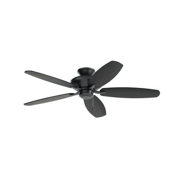 330160SBK-Kichler Lighting-Renew - 5 Blade Ceiling Fan In Modern Style-13.5 Inches Tall and 52 Inches Wide-Satin Black Finish-Satin Black Blade Color