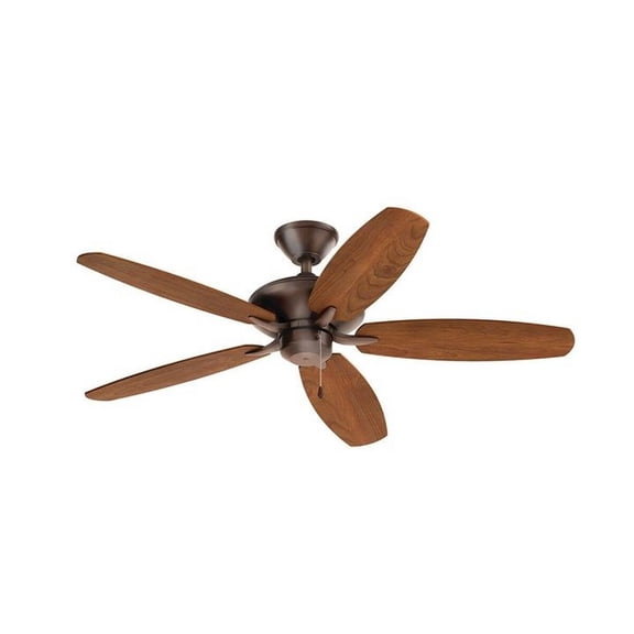 330164OBB-Kichler Lighting-Renew Es - 5 Blade Ceiling Fan In Modern Style-13.5 Inches Tall and 52 Inches Wide-Oil Brushed Bronze Finish-Walnut Blade