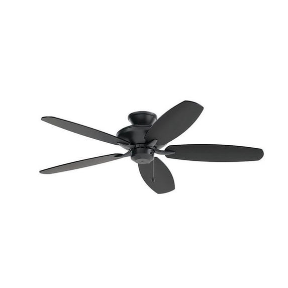 330165SBK-Kichler Lighting-Renew Patio - 5 Blade Ceiling Fan In Modern Style-13.5 Inches Tall and 52 Inches Wide-Satin Black Finish-Satin Black Blade