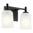 thumbnail image 1 of 45573BK Kichler Lighting Shailene - 2 Light Bath Vanity Approved for Damp Locations - with Transitional inspirations - 8.25 inches tall by 12.5 inches, 1 of 10