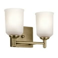 thumbnail image 1 of 45573NBR Kichler Lighting Shailene - 2 Light Bath Vanity Approved for Damp Locations - with Transitional inspirations - 8.25 inches tall by 12.5, 1 of 6