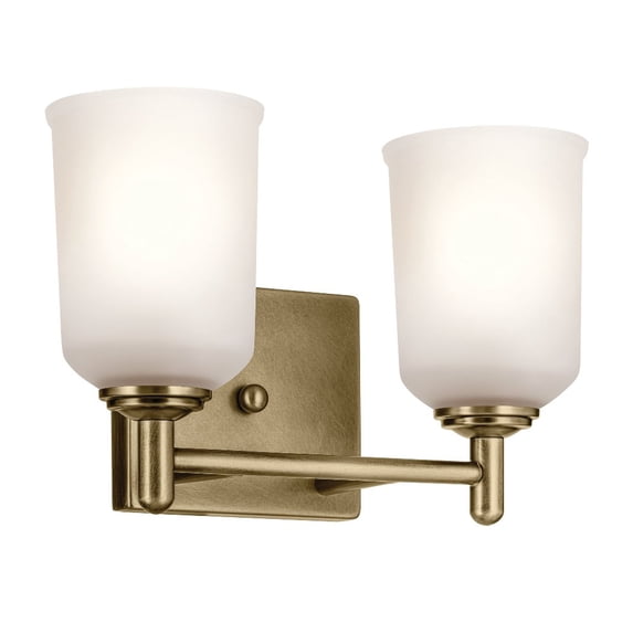 45573NBR Kichler Lighting Shailene - 2 Light Bath Vanity Approved for Damp Locations - with Transitional inspirations - 8.25 inches tall by 12.5