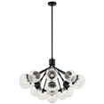 thumbnail image 1 of 52702BK Kichler Lighting Silvarious - 16 Light Chandelier-26 Inches Tall and 38 Inches Wide-Black Finish-Clear Crackle Glass Color, 1 of 8