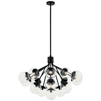 52702BKCLR Kichler Lighting Silvarious - 16 Light Chandelier-26 Inches Tall and 38 Inches Wide-Black Finish-Clear Glass Color