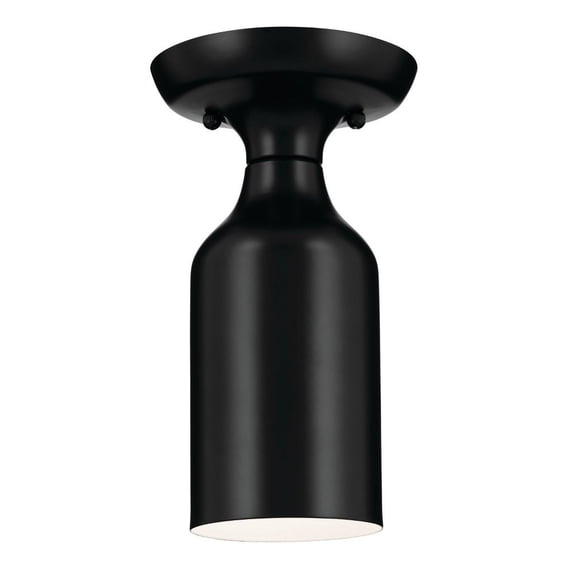 52598BK Kichler Lighting Sisu - 1 Light Semi-Flush Mount-9 Inches Tall and 5 Inches Wide-Black Finish