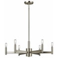 thumbnail image 1 of 43859SN Kichler Lighting Erzo - 6 light Medium Chandelier - with Soft Contemporary Inspirations - 9.25 inches tall by 26 inches wide-Satin Nickel, 1 of 8