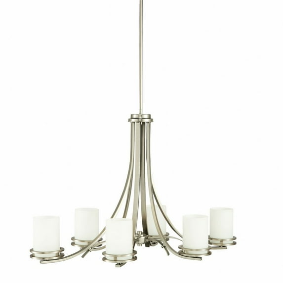 1673NI Kichler Lighting Hendrik - 6 light Chandelier - with Soft Contemporary inspirations - 22.75 inches tall by 18 inches wide-Brushed Nickel Finish