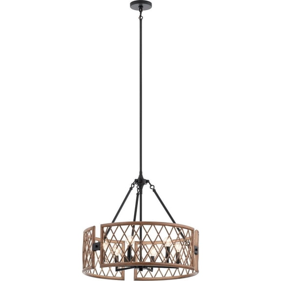 Kichler Lighting - Six Light Chandelier - Chandelier Round Pendant - Rustic