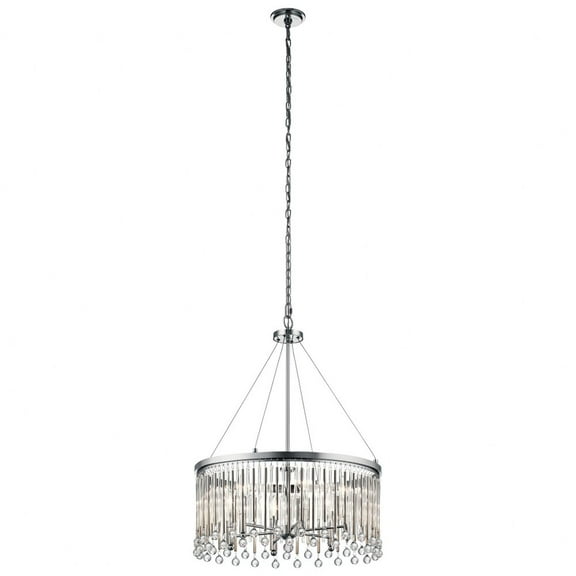 43723CH Kichler Lighting Piper - 6 Light Chandelier - 24 inches wide-Chrome Finish    -Traditional Installation