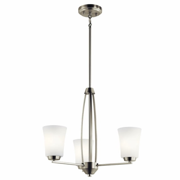 44050NI Kichler Lighting Tao - 3 light Small Chandelier - 18.75 inches tall by 21.75 inches wide-Brushed Nickel Finish -Traditional Installation