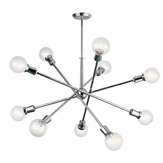 43119CH-Kichler Lighting-Armstrong - 10 Light Large Chandelier - with Contemporary inspirations - 53.5 inches tall by 47 inches wide-Chrome Finish
