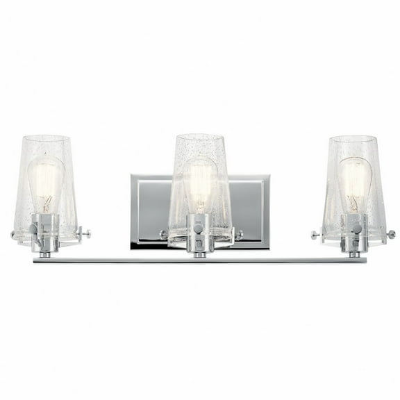 45297CH Kichler Lighting Alton - 3 Light Contemporary Bath Vanity Approved For Damp Locations - With Vintage Industrial Inspirations - 24 Inches Wide