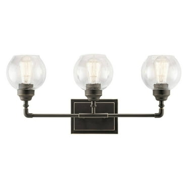 Kichler 6123NI Bath Wall Sconce – 3-Light Brushed Nickel With Opal Glass