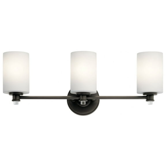 45923OZ Kichler Lighting Joelson - 3 Light Swing Arm Bath Vanity Approved for Damp Locations - with Transitional inspirations - 9.25 inches tall by 24