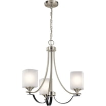 52275NI-Kichler Lighting-Tula - 3 Light Convertible Chandelier - 21.5 Inches Tall By 21 Inches Wide     -Traditional Installation