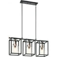 thumbnail image 1 of 52033BK Kichler Lighting Kitner - 3 Light Linear Chandelier In Vintage Industrial Style-18.5 Inches Tall and 10.5 Inches Wide-Black Finish, 1 of 7