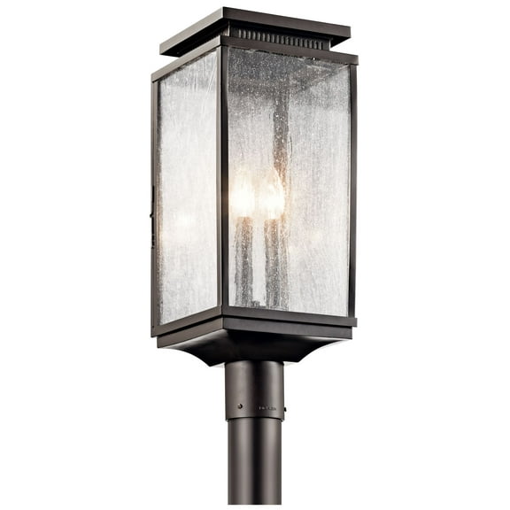 3 Light Outdoor Post Mount With Traditional Inspirations 21 Inches Tall By 8.5 Inches Wide Kichler Lighting 49388Oz