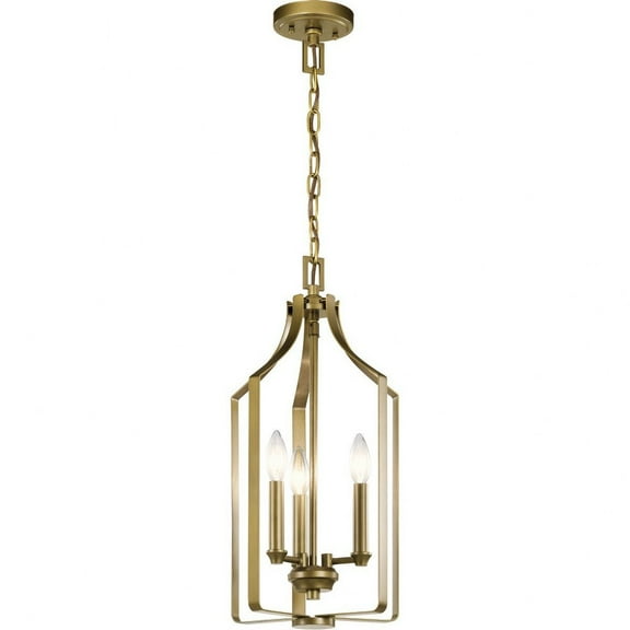 42499NBR Kichler Lighting Morrigan - 3 light Pendant - with Traditional inspirations - 21 inches tall by 10 inches wide-Natural Brass Finish
