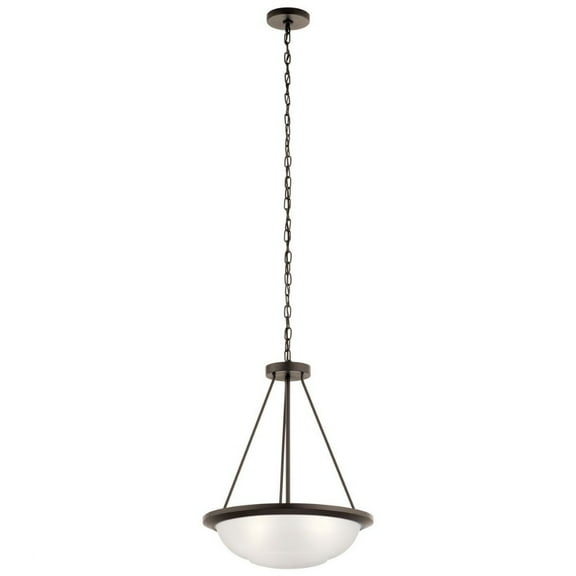 52393OZ-Kichler Lighting-Ritson - 3 Light Small Inverted Pendant - 18.25 inches wide-Olde Bronze Finish    -Traditional Installation