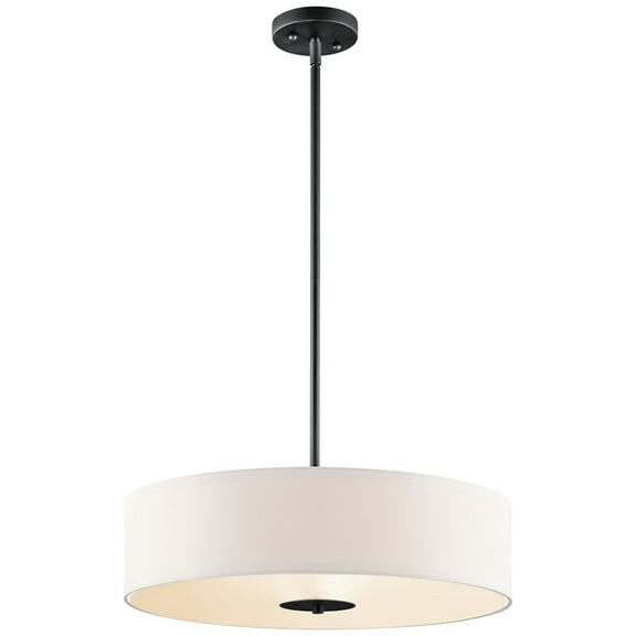 42121BK Kichler Lighting 3 light Inverted Pendant - with Transitional inspirations - 5.5 inches tall by 20 inches wide-Black Finish