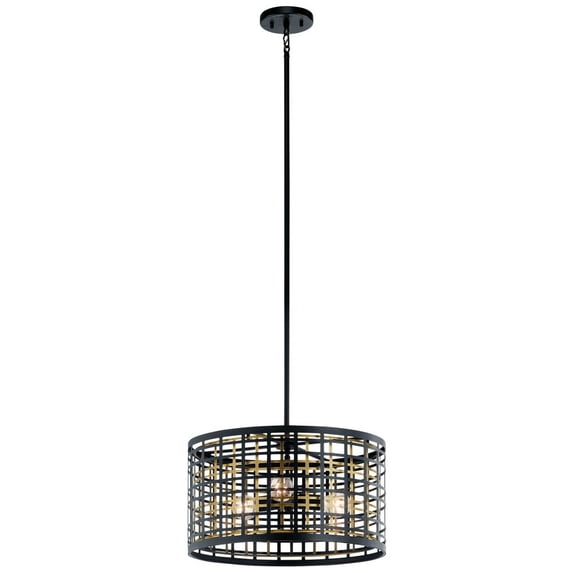 Kichler 44075 Aldergate Convertible 3 Light 18" Wide Mini Pendant / Semi-Flush Ceiling