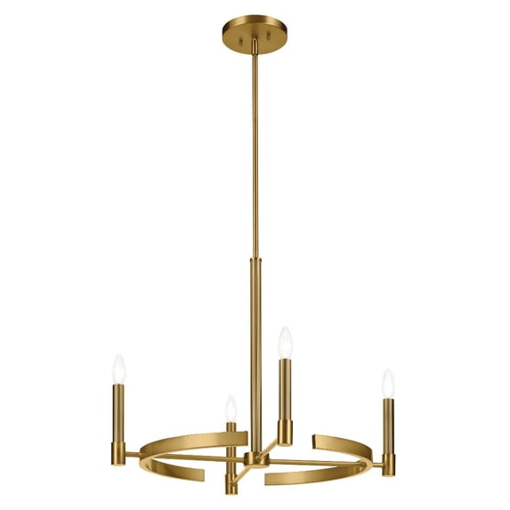 52426BNB Kichler Lighting Tolani - 4 Light Chandelier-20.25 Inches Tall and 26 Inches Wide-Brushed Natural Brass Finish