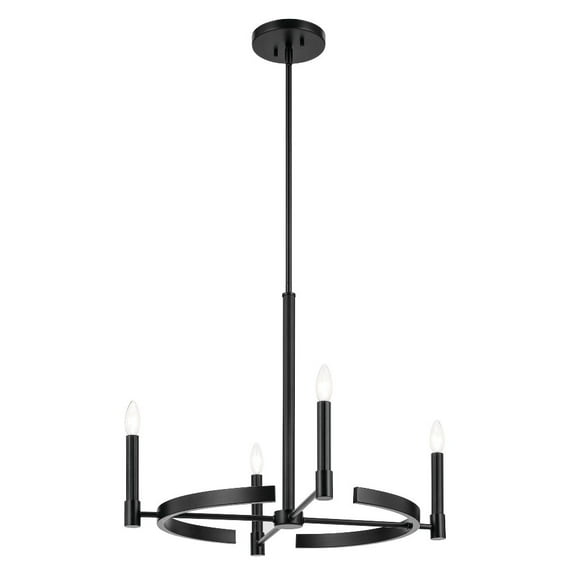 52426BK Kichler Lighting Tolani - 4 Light Chandelier-20.25 Inches Tall and 26 Inches Wide-Black Finish