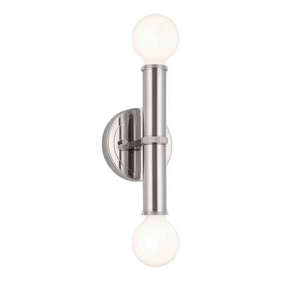 55159PN Kichler Lighting Torche - 2 Light Wall Sconce-9.75 Inches Tall and 5 Inches Wide-Polished Nickel Finish