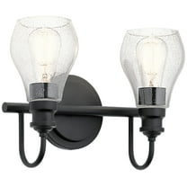 45391BK-Kichler Lighting-Greeier - 2 Light Bath Vanity Approved for Damp Locations - with Transitional inspirations - 10.25 inches tall by 14.25