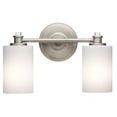 thumbnail image 1 of 45922NI Kichler Lighting Joelson - 2 Light Swing Arm Bath Vanity Approved for Damp Locations - with Transitional inspirations - 9.25 inches tall by 14, 1 of 2