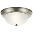 thumbnail image 1 of 8111NI Kichler Lighting 2 light Flush Mount - with Utilitarian inspirations - 4.75 inches tall by 11.25 inches wide-Brushed Nickel Finish, 1 of 4