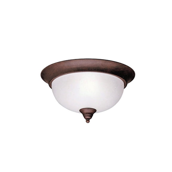 8064TZ Kichler Lighting Dover - 2 light Flush Mount - with Transitional inspirations - 6.25 inches tall by 13.25 inches wide-Tannery Bronze Finish