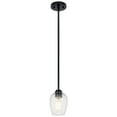 thumbnail image 1 of 44380BKCS-Kichler Lighting-Valserrano - 1 Light Mini Pendant In Traditional Style-7.75 Inches Tall and 5 Inches Wide-Black Finish-Seeded Glass Color, 1 of 5