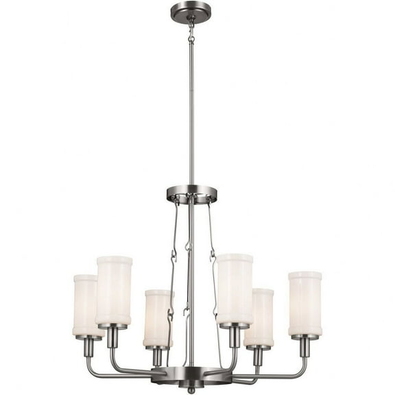 6 Light Medium Chandelier In Homestead Style-23.75 Inches Tall And 29 Inches Wide-Classic Pewter Finish    -Traditional Installation Kichler Lighting