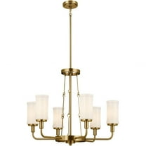 6 Light Medium Chandelier In Homestead Style-23.75 Inches Tall And 29 Inches Wide-Natural Brass Finish    -Traditional Installation Kichler Lighting