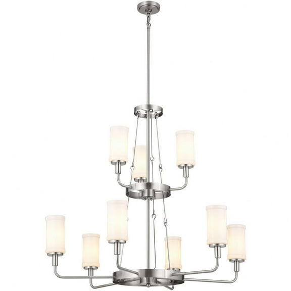9 Light 2-Tier Chandelier In Homestead Style-37.25 Inches Tall And 39.75 Inches Wide-Classic Pewter Finish    -Traditional Installation Kichler