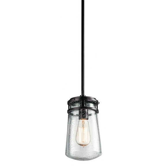 49447AZ Kichler Lighting Lyndon - 1 light Outdoor Pendant - with Coastal inspirations - 11.75 inches tall by 6 inches wide-Architectural Bronze Finish