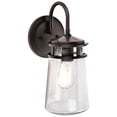 thumbnail image 1 of Kichler Lyndon 15" High Seedy Glass Outdoor Wall Light, 1 of 2