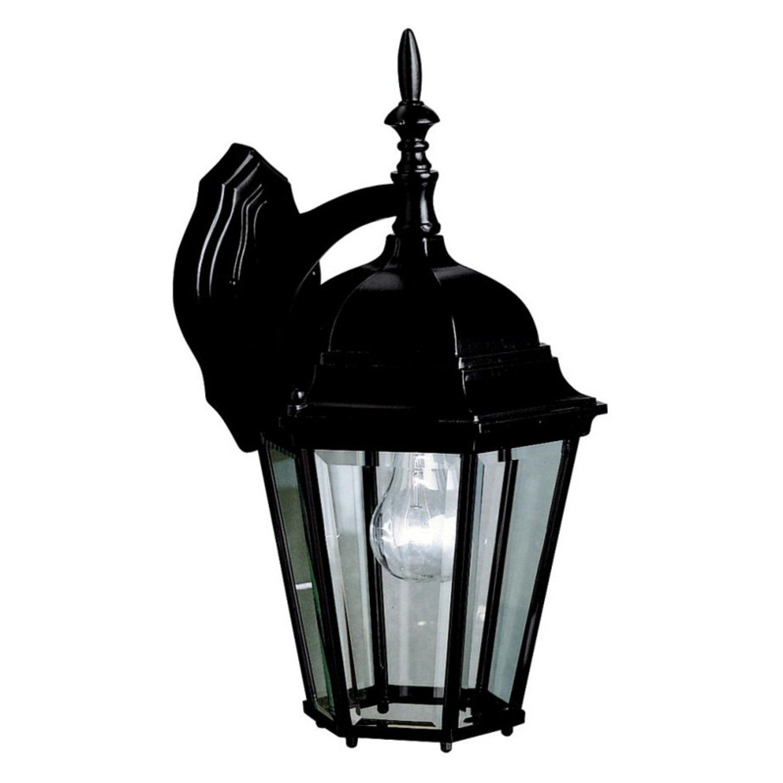 Colonial Elegance 17" Black Cast Aluminum Outdoor Wall Lantern