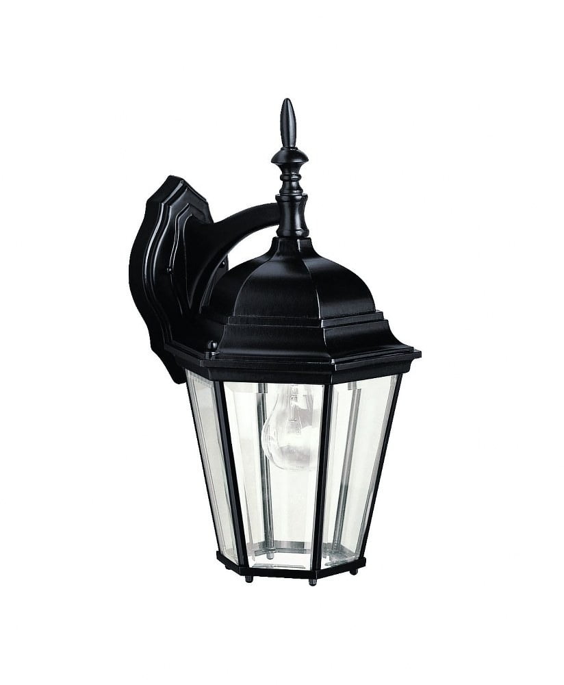 Colonial Elegance 17" Black Cast Aluminum Outdoor Wall Lantern