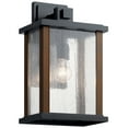 thumbnail image 1 of Kichler Marimount 17" 1 Light Black Outdoor Wall Sconce with Clear Glass, 1 of 10