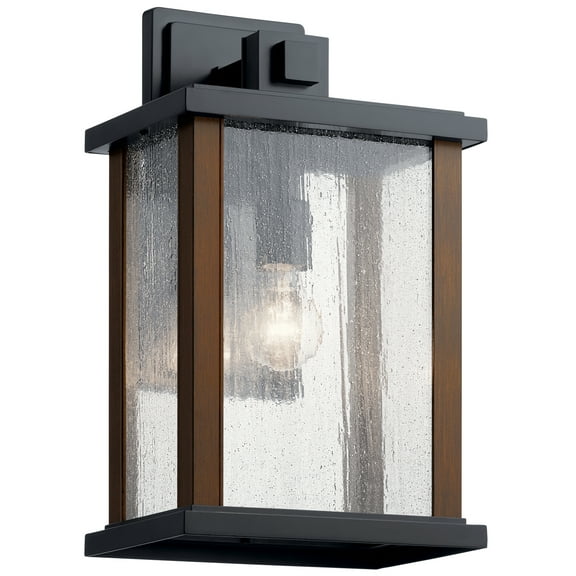 Kichler Marimount 17" 1 Light Black Outdoor Wall Sconce with Clear Glass