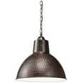 thumbnail image 1 of Kichler Missoula 13 1/2" Wide Hammered Bronze Dome Pendant Light, 1 of 4