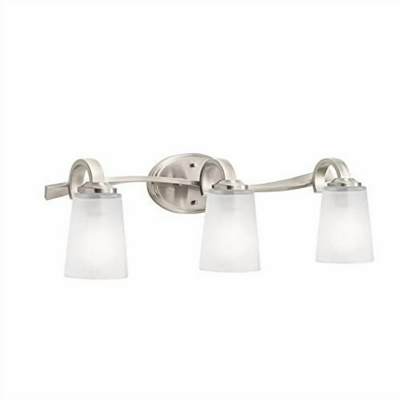 Kichler Oxby 3-Light Brushed Nickel Dimmable Vanity Light