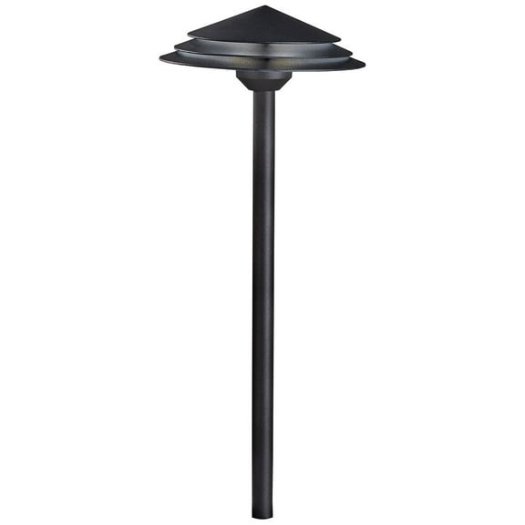 Kichler Round Tiered 21" High Black 3000K LED Path Light