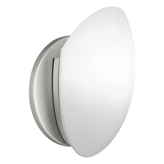 Kichler Swiss Passport Contemporary 1 Light Brushed Nickel Wall Sconce with Etched Glass