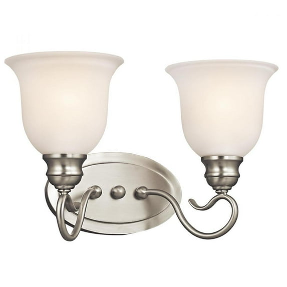 45902NI-Kichler Lighting-Tanglewood - 2 light Bath Bar - 9.25 inches tall by 14.75 inches wide Brushed Nickel Incandescent