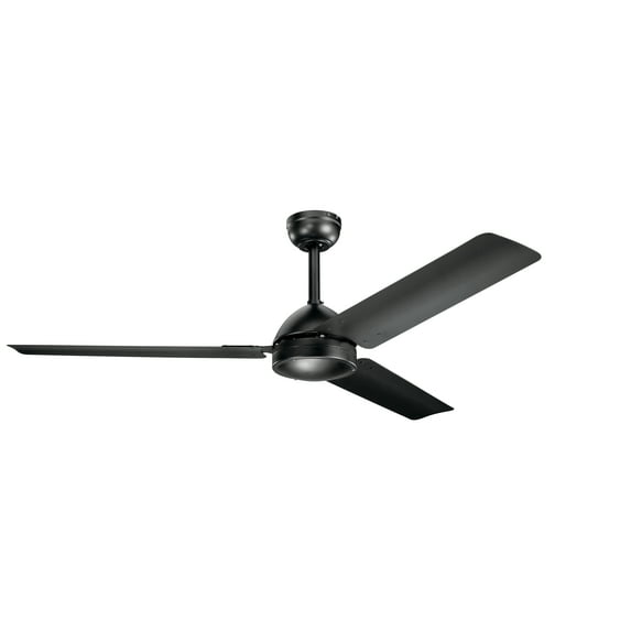 Kichler Todo 56" Satin Black Ceiling Fan with Wall Control